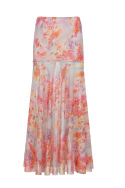Colorful Gradient Mesh Half Skirt - Versatile Slim Fit Summer Skirt in Oil Painting Style - Trendy and Sexy Fashion Piece