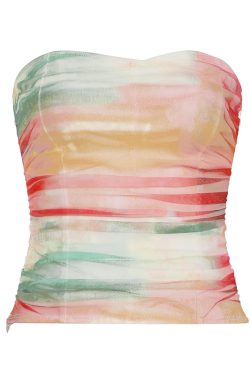 Colorful Gradient Mesh Half Skirt - Versatile Slim Fit Summer Skirt in Oil Painting Style - Trendy and Sexy Fashion Piece