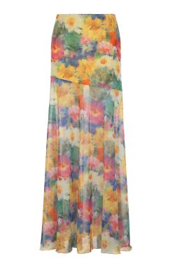 Colorful Gradient Mesh Half Skirt - Versatile Slim Fit Summer Skirt in Oil Painting Style - Trendy and Sexy Fashion Piece