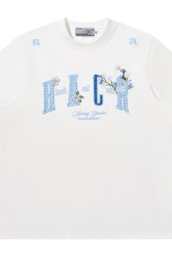 Cooling Guava Series Small Fragrant Patch Embroidered Couple Summer Sorona T-Shirt for Men and Women