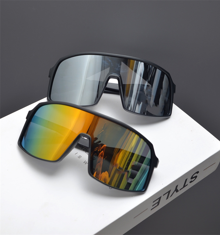 Cyberpunk Oversized Colorful Sunglasses for Men and Women - Trendy Futuristic Style for Skiing, Cycling, and Outdoor Activities