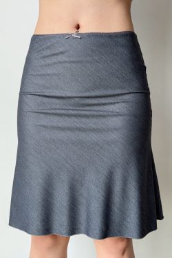 DIY European American Style Imitation Denim A-Line Half-Length Mermaid Skirt - Women's Summer Mid-Waist Bodycon Skirt