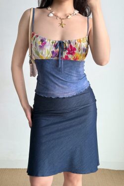 DIY European American Style Imitation Denim A-Line Half-Length Mermaid Skirt - Women's Summer Mid-Waist Bodycon Skirt