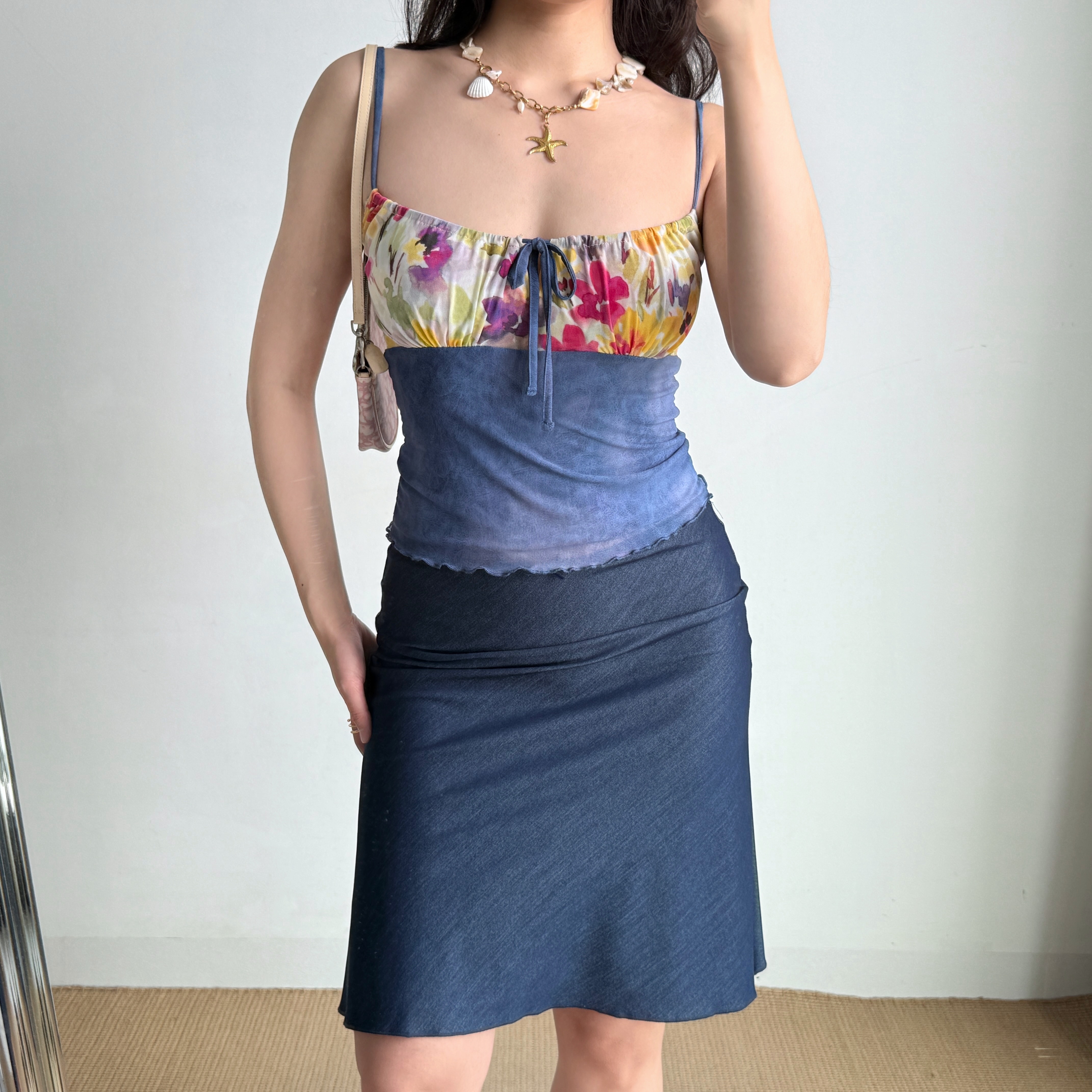 DIY European American Style Imitation Denim A-Line Half-Length Mermaid Skirt - Women's Summer Mid-Waist Bodycon Skirt