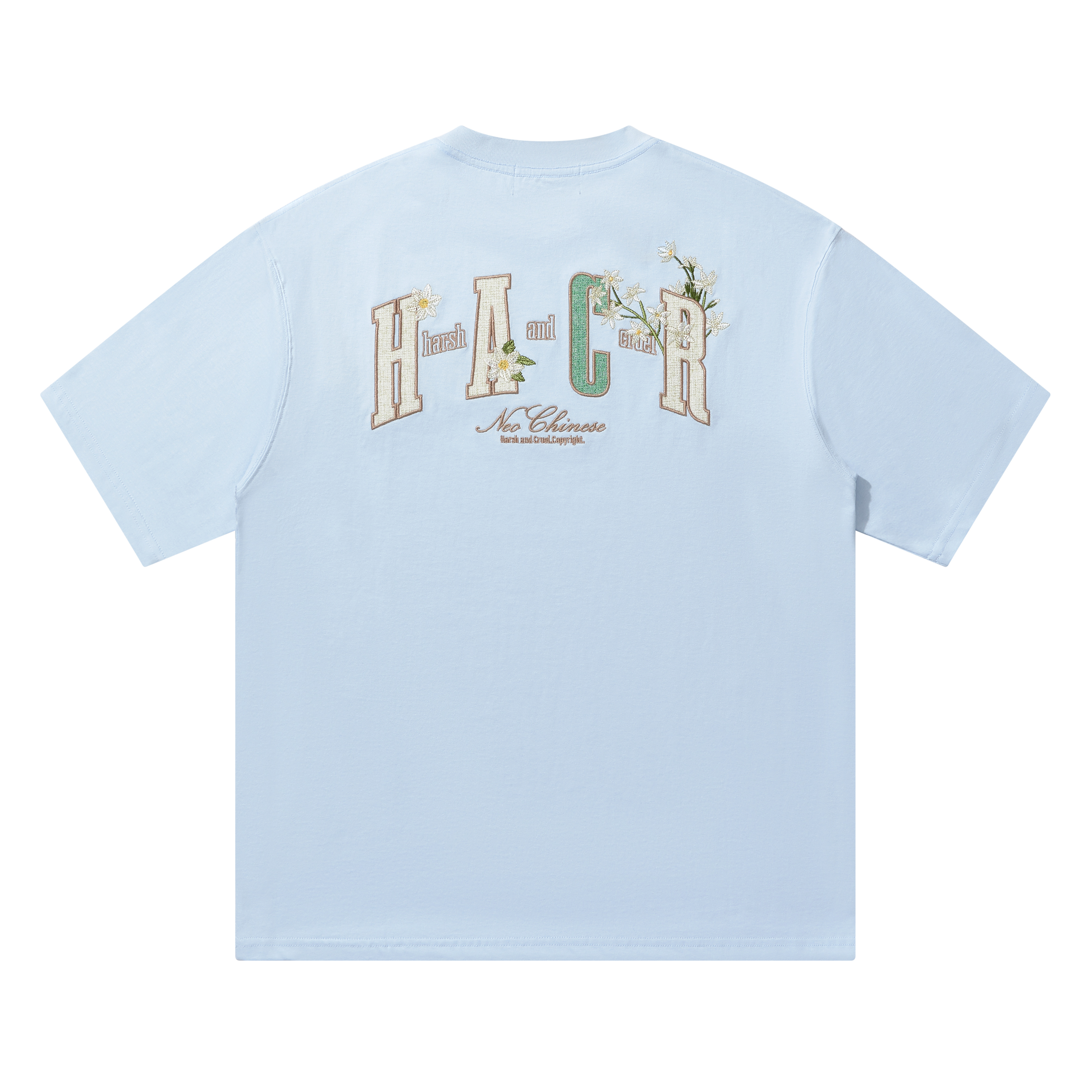 Floral Embroidery Patch Couple Loose Short Sleeve T-Shirt - 2025 Summer Style, Y2K Inspired Fashion for Trendy Looks