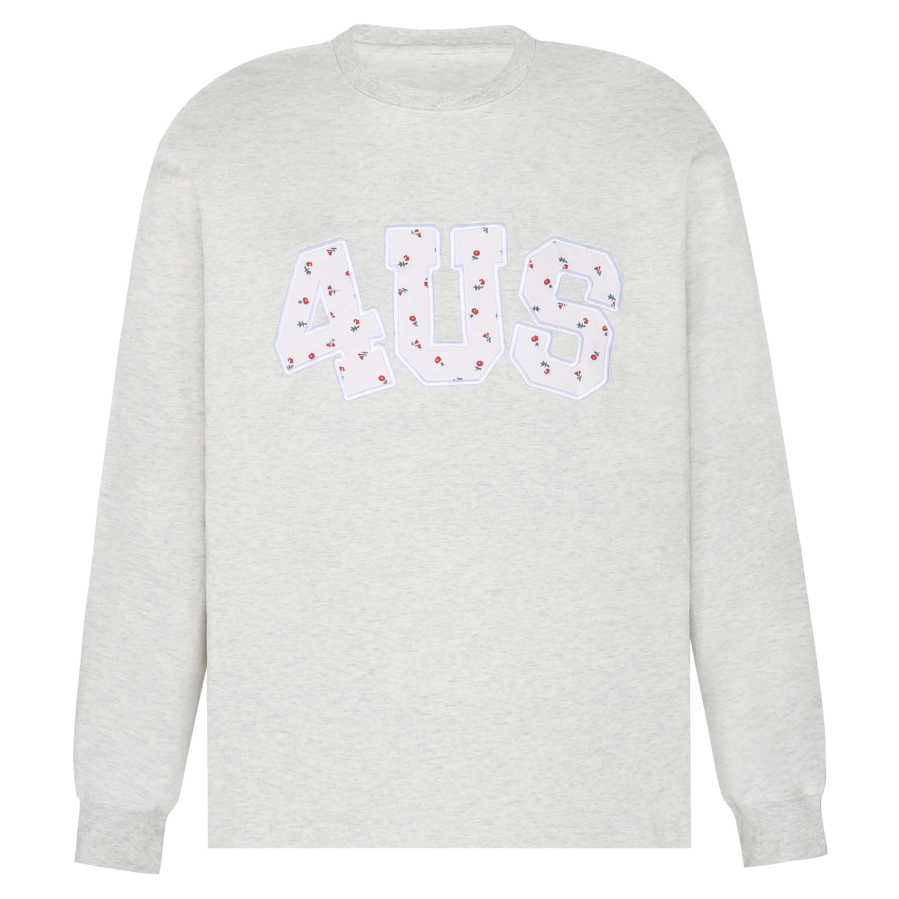 Floral Patchwork Embroidery Long Sleeve T-Shirt for Couples, National Trend, Loose Fit, Spring and Autumn Style