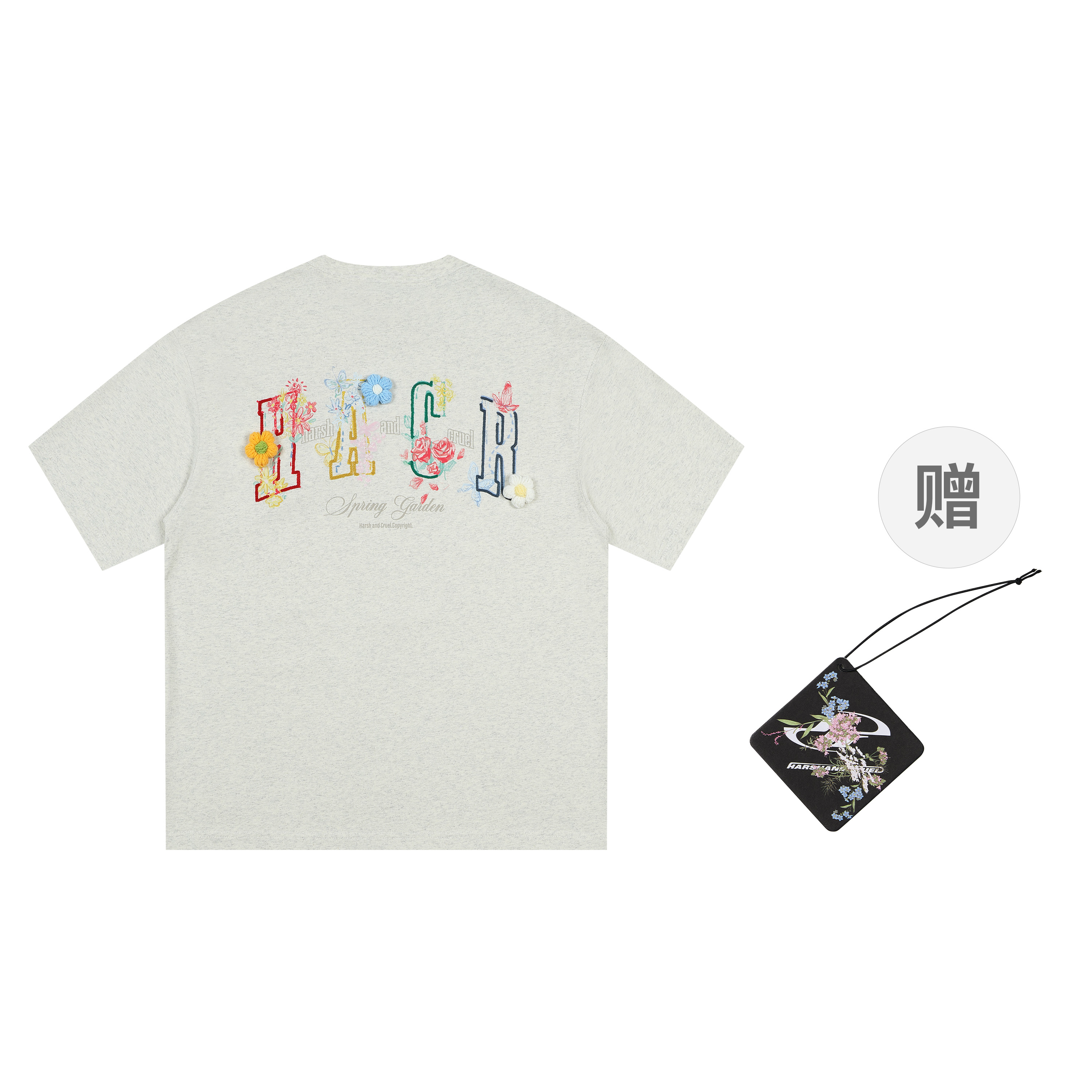 Hand-Painted 3D Yarn Flower Soft Loose Short Sleeve T-shirt for Kids - Summer Fun Fashion, Cute and Colorful Style
