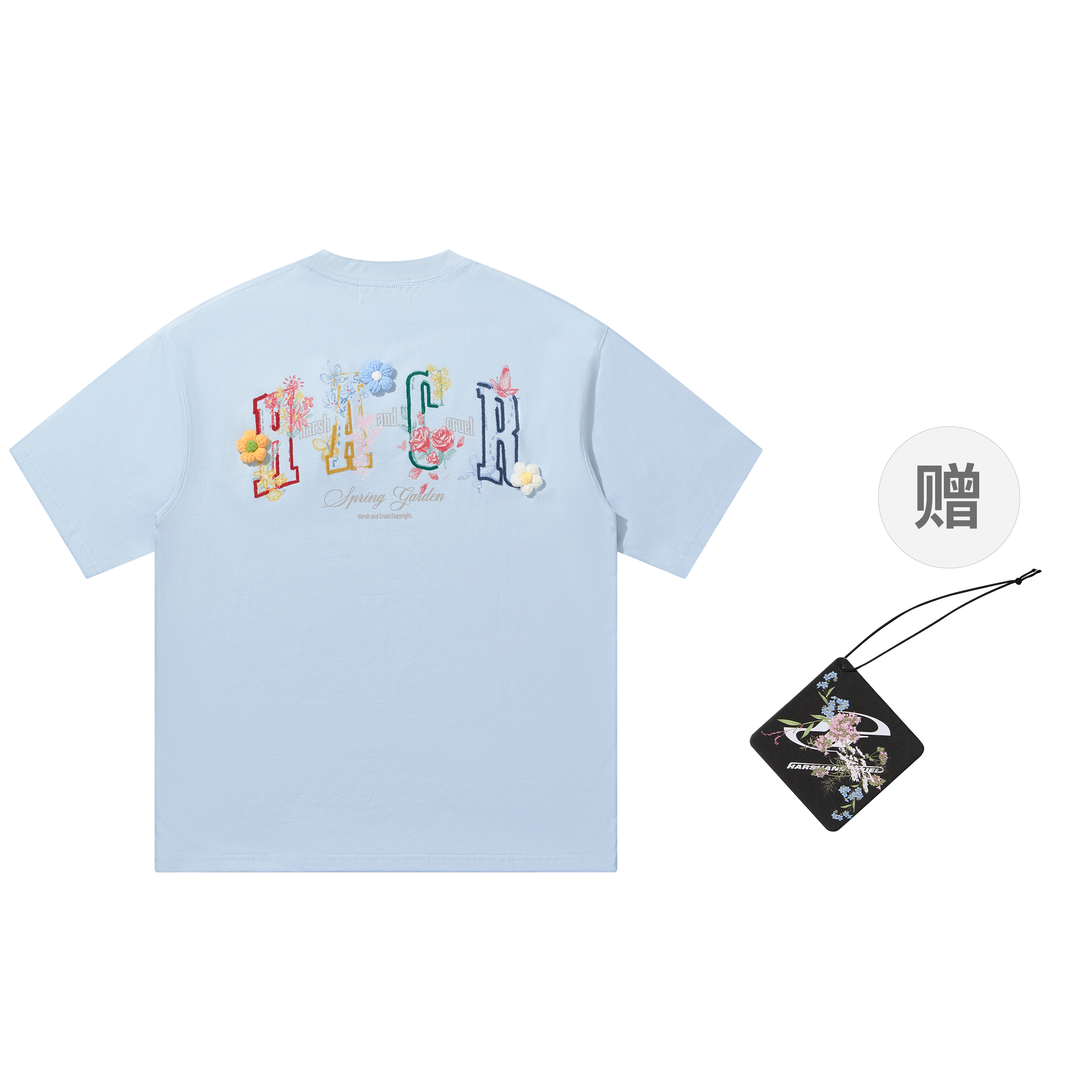 Hand-Painted 3D Yarn Flower Soft Loose Short Sleeve T-shirt for Kids - Summer Fun Fashion, Cute and Colorful Style