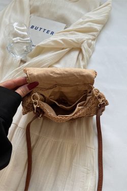Handmade Knitted Beach Bag for Women – Summer Woven Shoulder Crossbody Bag, 2025 Fashion, Perfect for Seaside Vacation