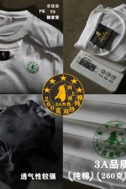 Heavyweight Couple's Loose Short-Sleeve T-Shirt in 260g Pure Cotton for Men and Women - Charitable Upward Hero Design