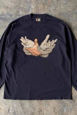 Heavyweight Unisex Long Sleeve T-Shirt for Charity - Hip-Hop Niche Design, Couple Style, 280g Cotton, Streetwear Fashion