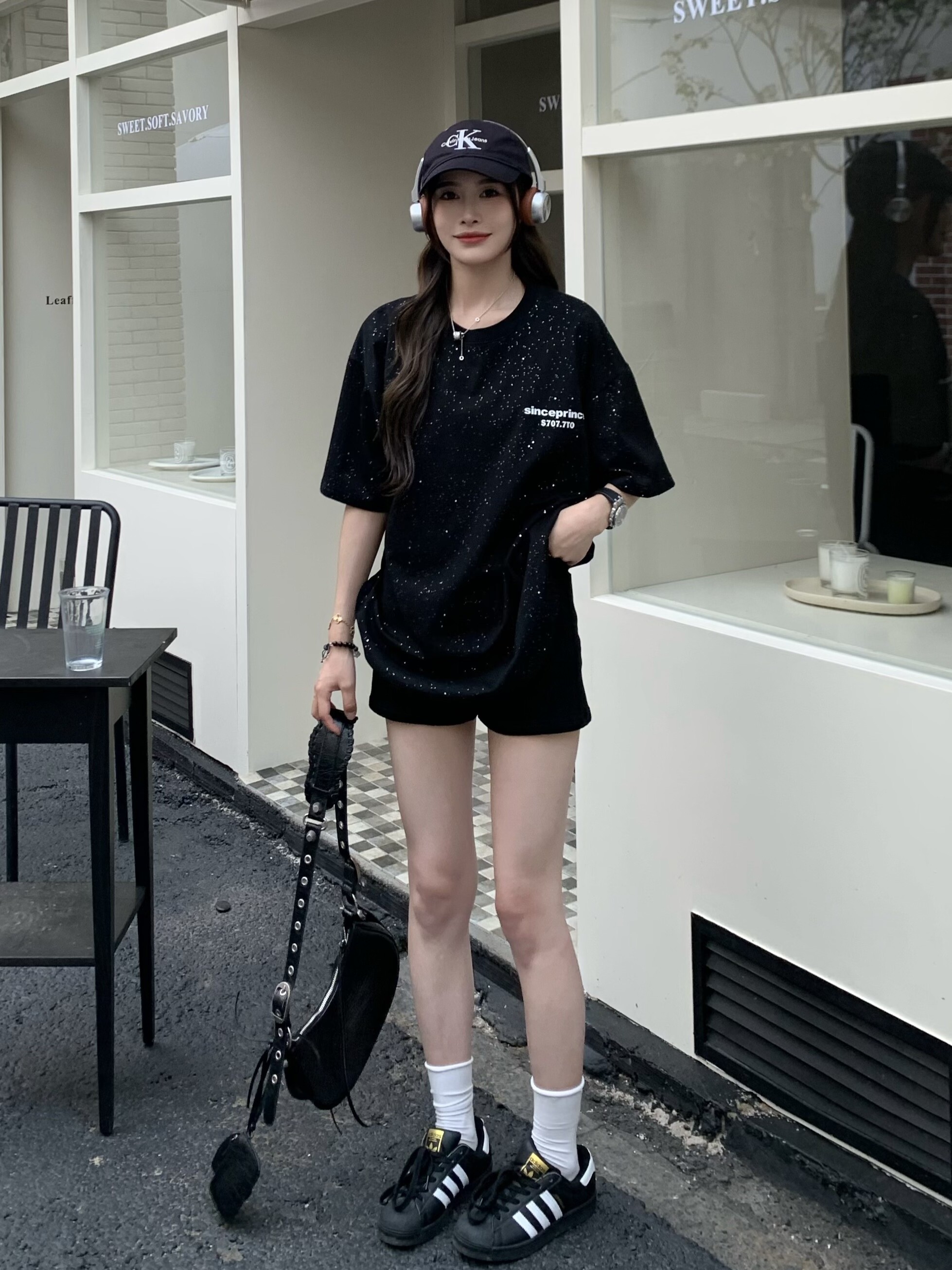 High Waist Black Denim Shorts for Women - Versatile Slim Fit Summer Hot Pants 2025, Y2K Style