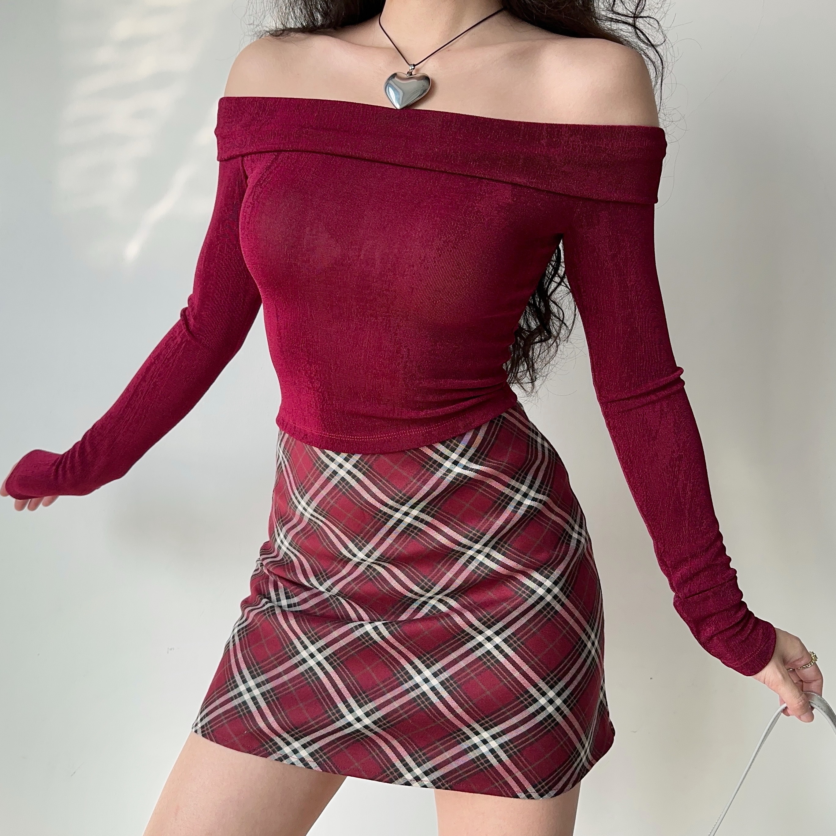 High-Waisted Plaid A-Line Skirt for Women - Retro DIY European American Style for New Year Celebrations