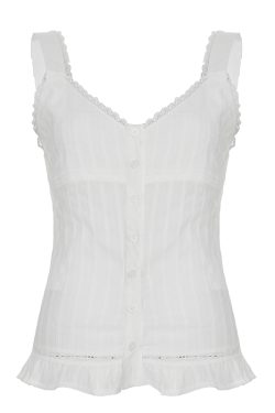 Hot Girl Solid Color Strap Hollow Textured Camisole - Versatile Slim Fit Waist-Defining Top for Y2K and Korean Style Fashion