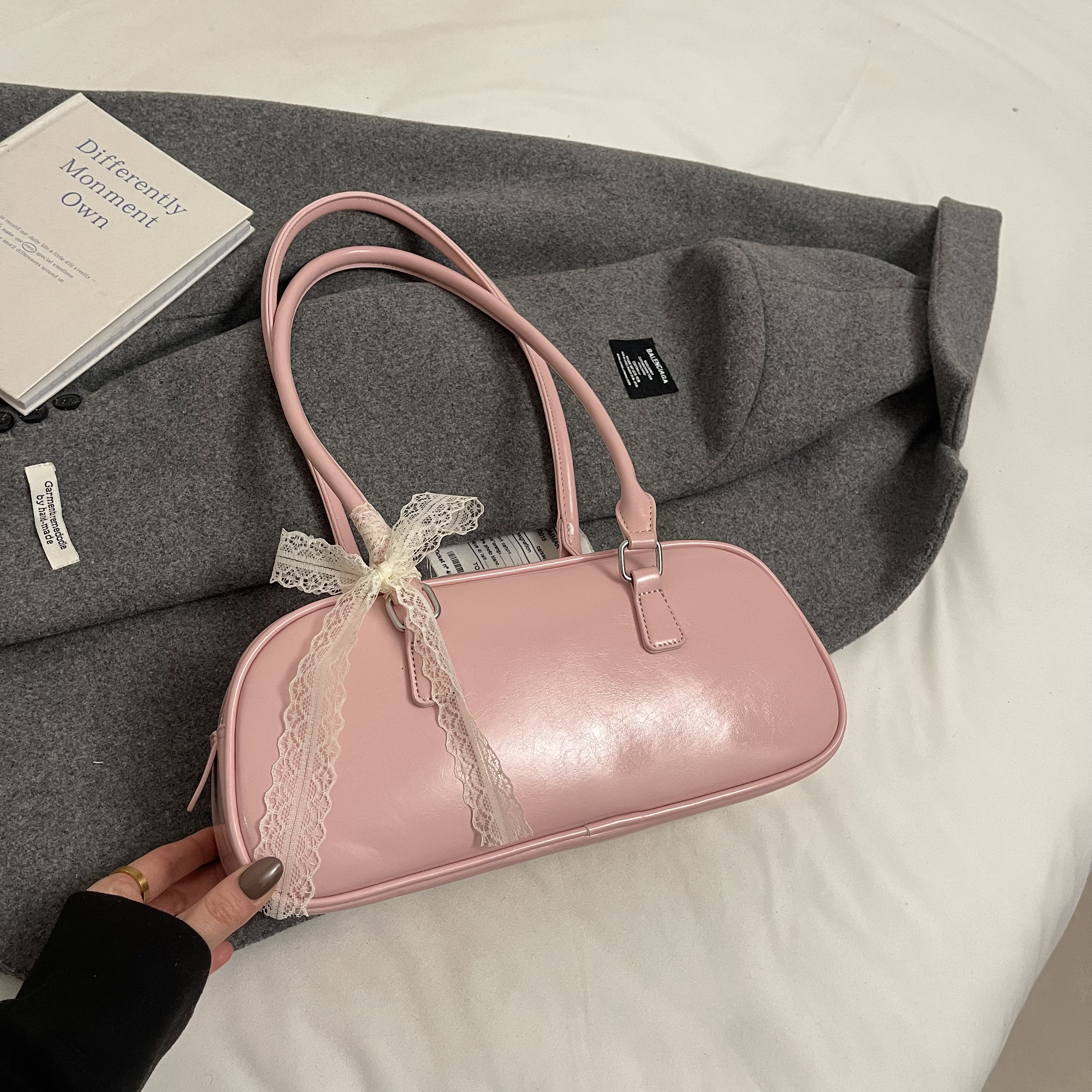 Korean Ballet-Style Underarm Bowling Bag - Women's Shoulder Bag for Spring/Summer 2025 Fashion Trend