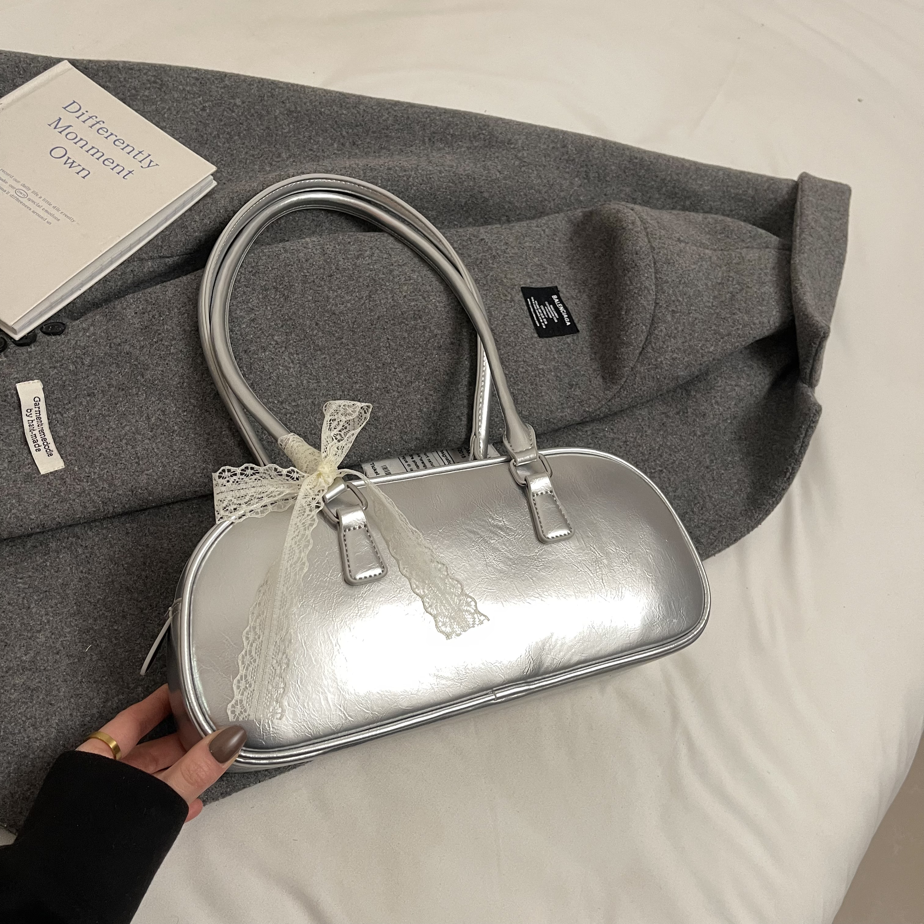 Korean Ballet-Style Underarm Bowling Bag - Women's Shoulder Bag for Spring/Summer 2025 Fashion Trend