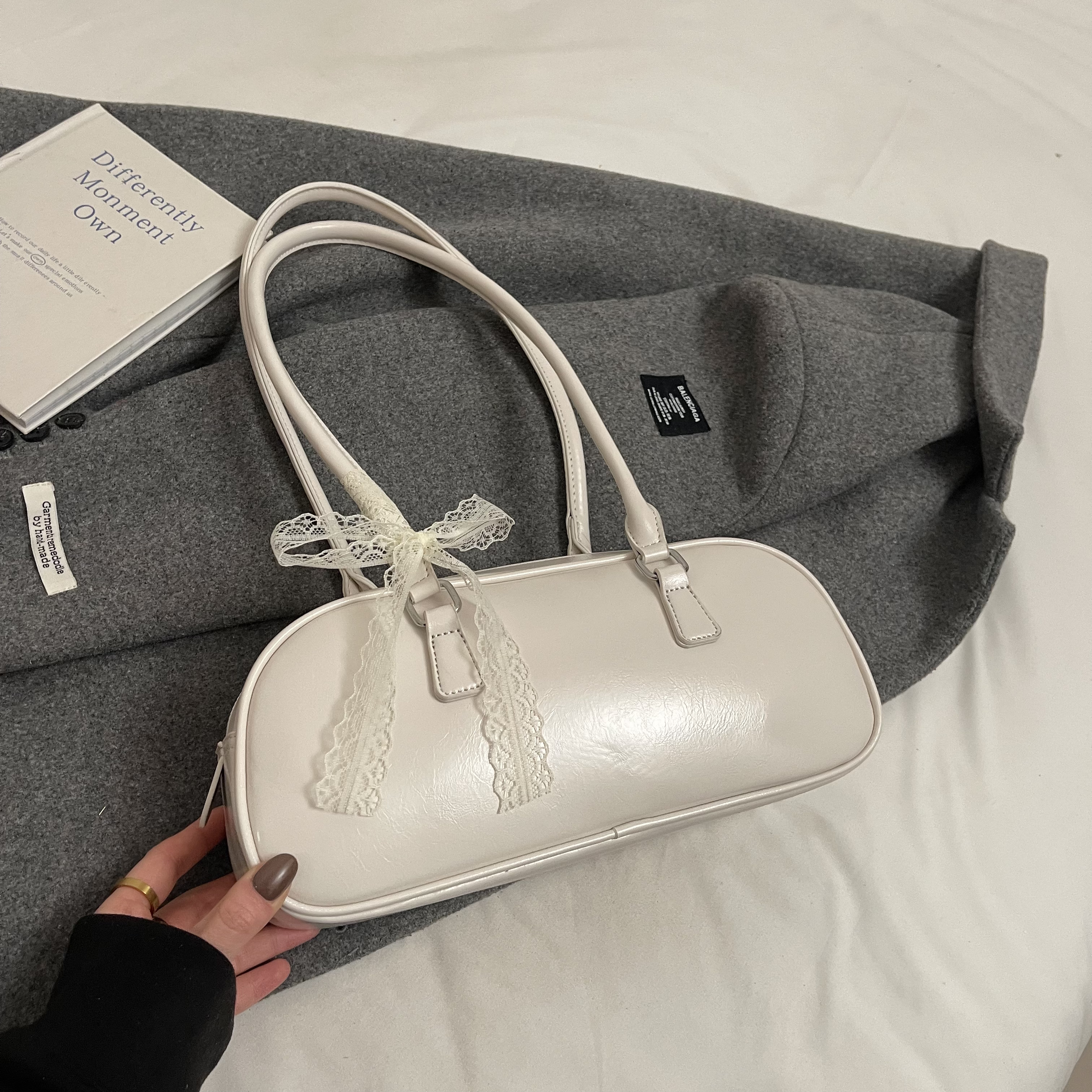 Korean Ballet-Style Underarm Bowling Bag - Women's Shoulder Bag for Spring/Summer 2025 Fashion Trend