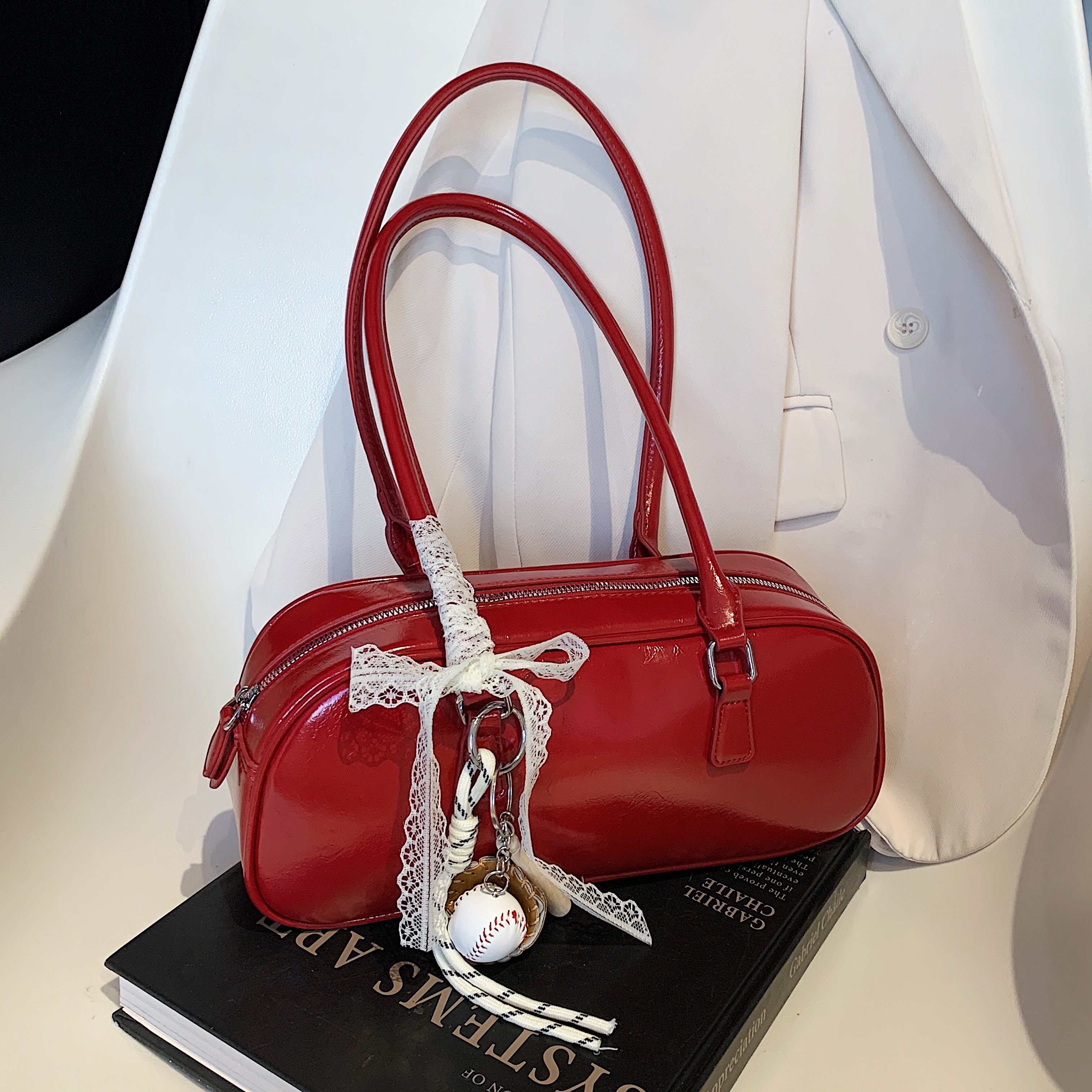 Korean Ballet-Style Underarm Bowling Bag - Women's Shoulder Bag for Spring/Summer 2025 Fashion Trend