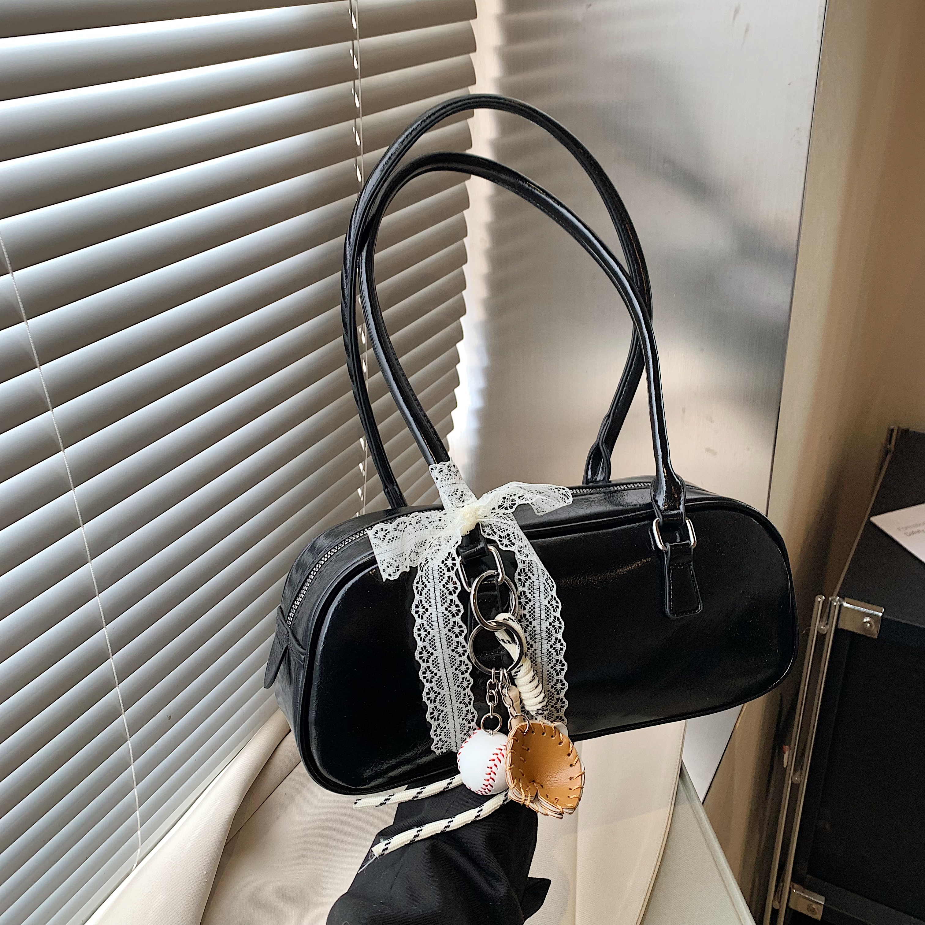 Korean Ballet-Style Underarm Bowling Bag - Women's Shoulder Bag for Spring/Summer 2025 Fashion Trend