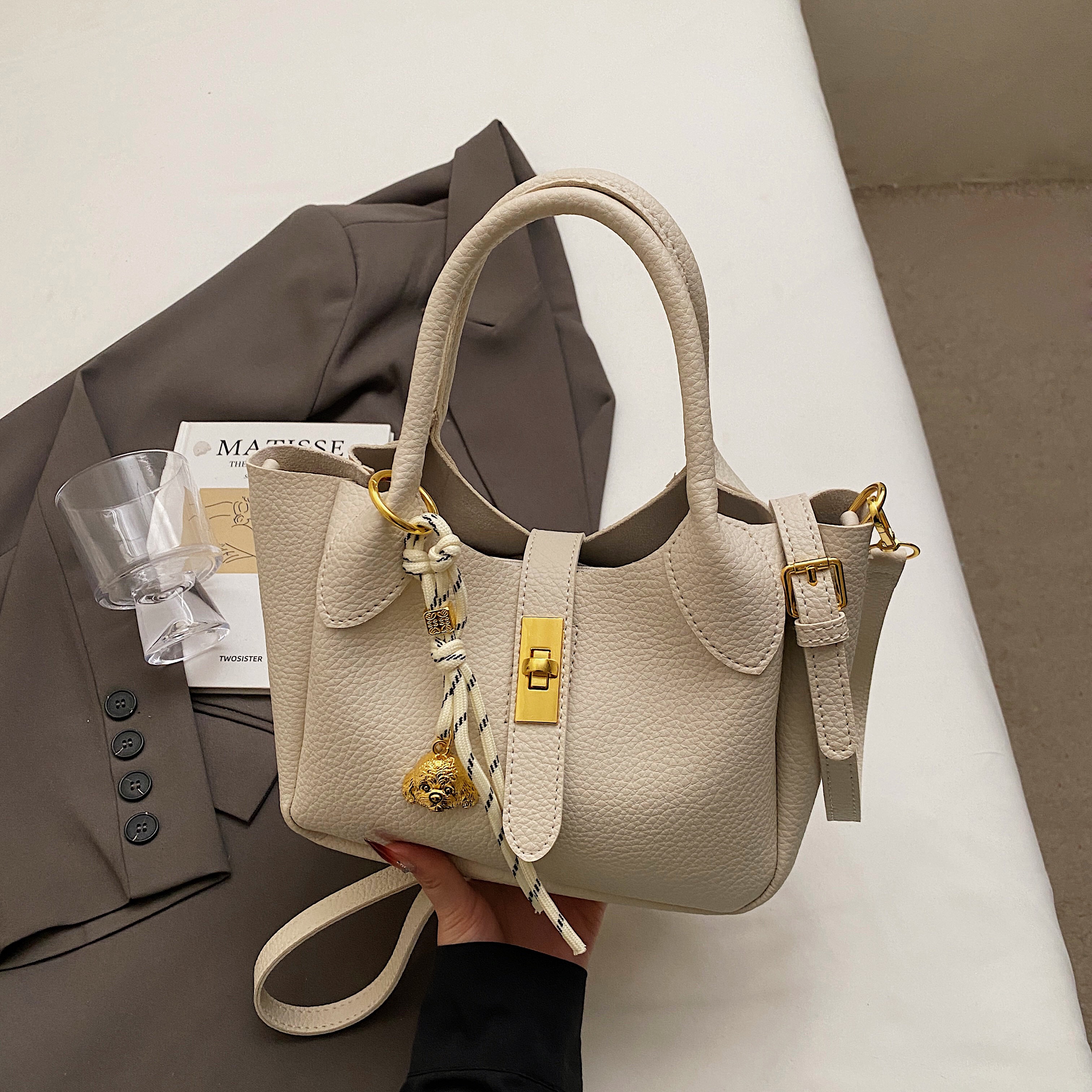 Korean Style Minimalist Versatile Crossbody Bucket Handbag for Women - 2025 Summer High-Quality Commuting Bag