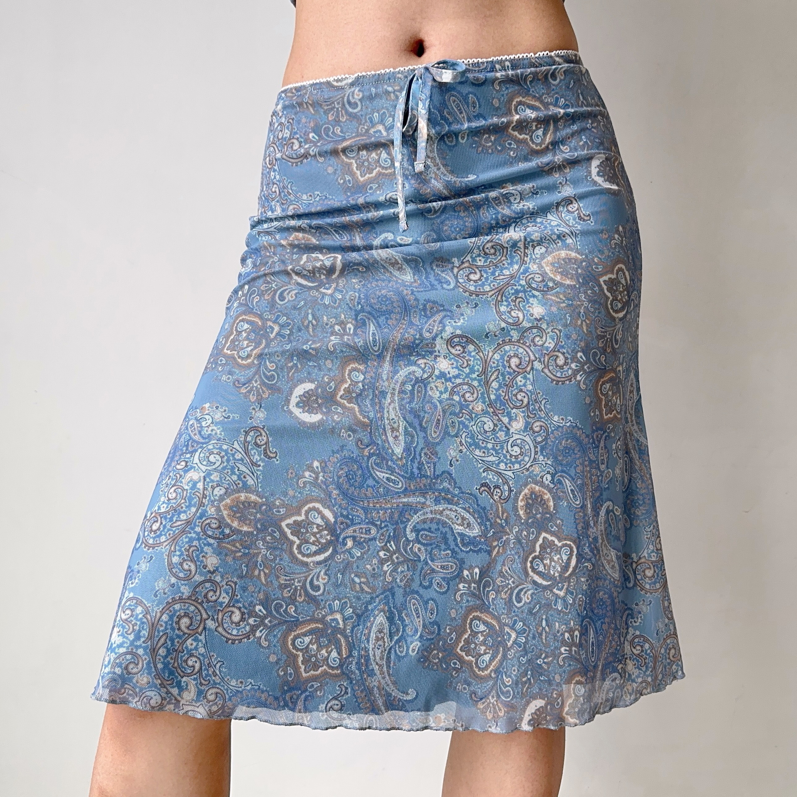 Lace Trim Mesh Floral Camisole & A-Line Skirt Set for Women - European American Style, Perfect for 90s Y2K Fashion Lovers
