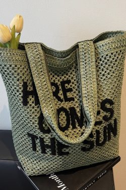 Large Capacity Woven Straw Tote Bag for Women - Stylish Single-Shoulder Design for Summer Beach Vacation and Commuting