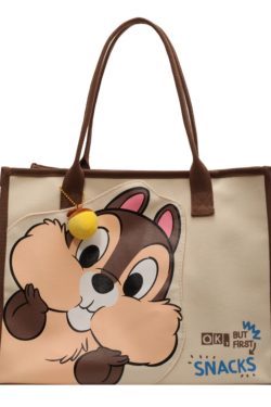 Large Cartoon Canvas Tote Bag for Women, 2025 Fashion Outdoor Shoulder Handbag, Mommy Large Capacity Carryall