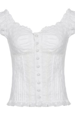 Lightweight Ruffled Chiffon Short-Sleeve Women's T-Shirt - Two-Way Wear, Breathable, Hollow-Out, Pleated, Slimming Style