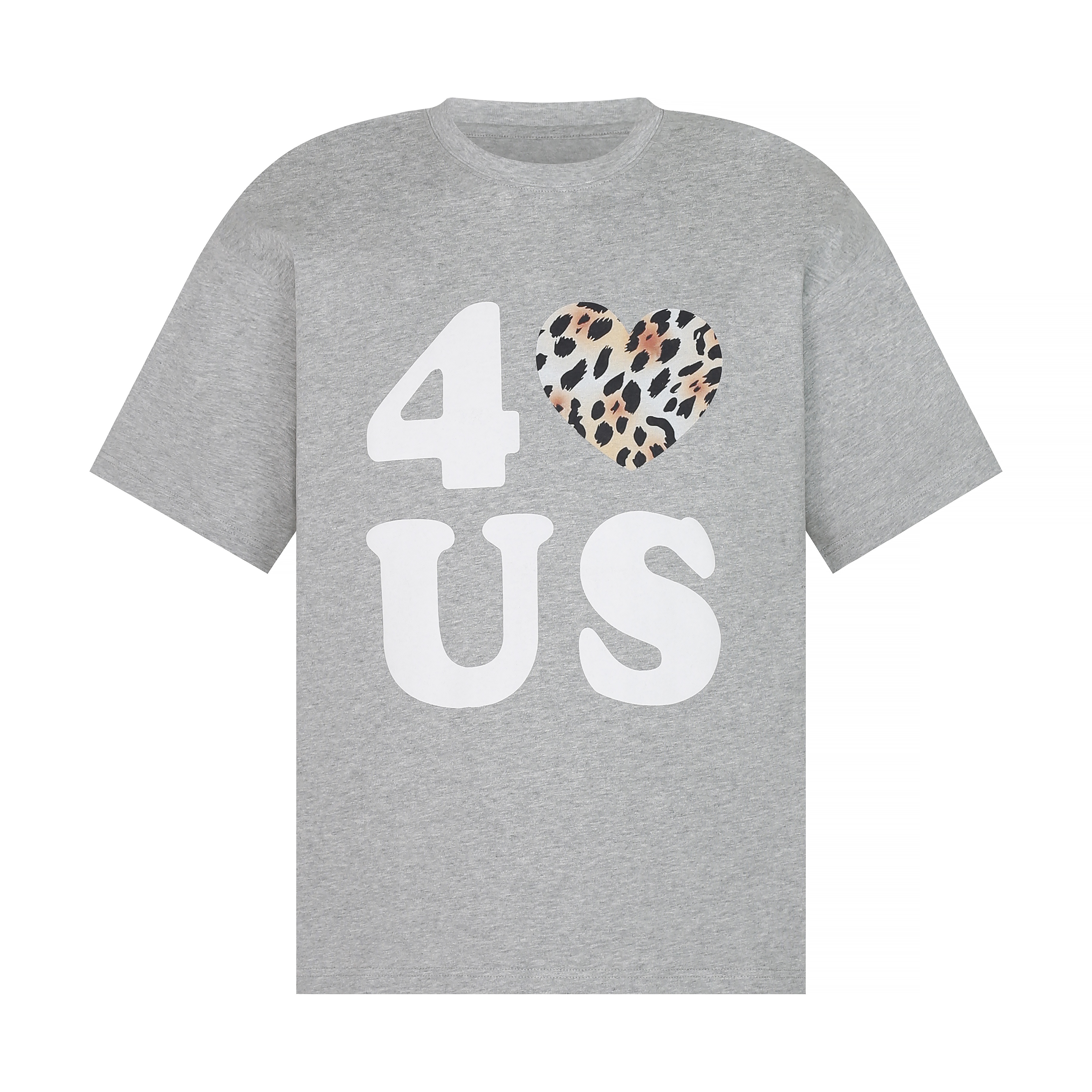 Loose Unisex Short Sleeve T-Shirt with Embroidered Heart - Summer Plaid Design, Trendy Casual Wear for Couples