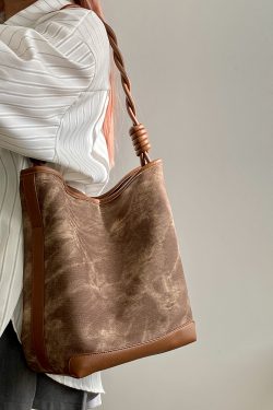 Melard Retro Commuting Tote Bag for Women - Large Handheld Shoulder Bag, 2025 Niche Design, Vintage Style