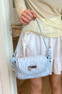 Minimalist Korean-Style Single-Shoulder Saddle Bag for Women - Versatile Crossbody Small Square Bag for Summer 2025 Fashion