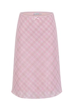 Pink Plaid DIY Skirt for Women - Elastic Waist Mesh Half Skirt, Summer Fashion, European American Style, Trendy 90s Look