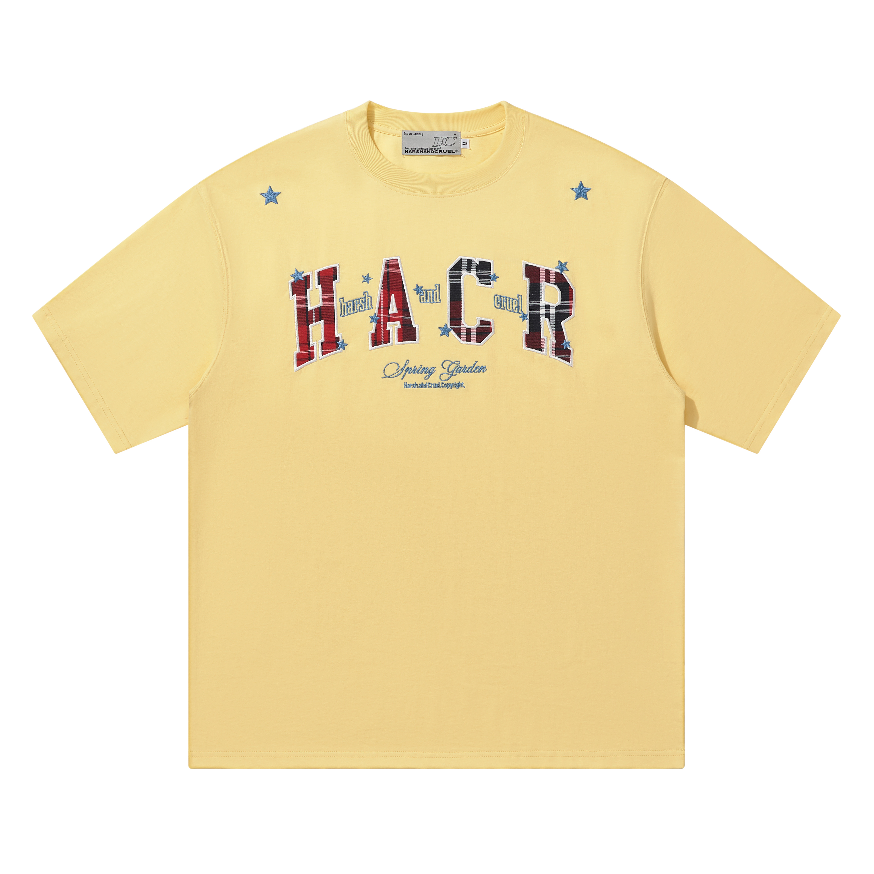 Playful Color-Blocked Checkered Patch Embroidery Loose Couple Short-Sleeve T-Shirt - Trendy Y2K Style for Effortless Vibes