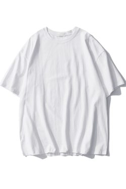 Plus Size Heavyweight Pure Cotton Short Sleeve T-Shirt for Women - Solid Color Unisex Base Tee, Perfect for Couple Outfits