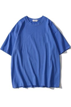 Plus Size Heavyweight Pure Cotton Short Sleeve T-Shirt for Women - Solid Color Unisex Base Tee, Perfect for Couple Outfits