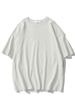 Plus Size Heavyweight Pure Cotton Short Sleeve T-Shirt for Women - Solid Color Unisex Base Tee, Perfect for Couple Outfits