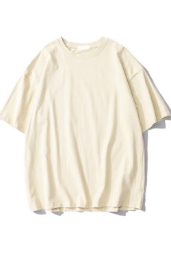 Plus Size Heavyweight Pure Cotton Short Sleeve T-Shirt for Women - Solid Color Unisex Base Tee, Perfect for Couple Outfits
