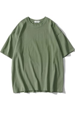 Plus Size Heavyweight Pure Cotton Short Sleeve T-Shirt for Women - Solid Color Unisex Base Tee, Perfect for Couple Outfits