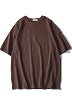 Plus Size Heavyweight Pure Cotton Short Sleeve T-Shirt for Women - Solid Color Unisex Base Tee, Perfect for Couple Outfits