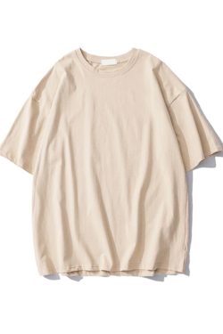 Plus Size Heavyweight Pure Cotton Short Sleeve T-Shirt for Women - Solid Color Unisex Base Tee, Perfect for Couple Outfits