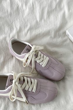 Purple De Xun Sneakers for Women - 2025 Spring Versatile Sports Casual Shoes, Trendy Dopamine A Gan Board Shoes