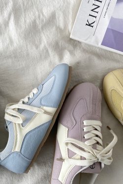 Purple De Xun Sneakers for Women - 2025 Spring Versatile Sports Casual Shoes, Trendy Dopamine A Gan Board Shoes