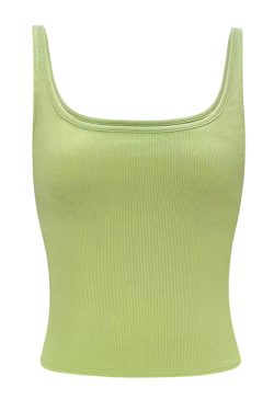 Removable Chest Pad Tank Top for Women - Slim Fit Elastic Knitted Camisole, European American Style, Sexy and Stylish