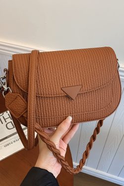 Retro Minimalist Saddle Bag for Women - 2025 Spring Casual Shoulder Bag, Trendy Versatile Design
