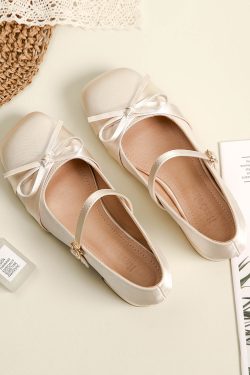 Sheepskin Mary Jane Women's Shoes, Chunky Heel High Heels for Skirts, French Style Spring Autumn Fashion