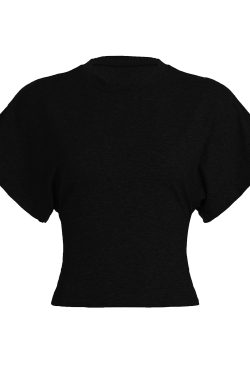Solid Color Versatile Round Neck Pullover Short Sleeve T-Shirt for Women with Loose Waist Design - Slimming Fit, Casual Essential