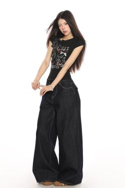 Spicy Girl Design Strap Shoulder Short Sleeve T-Shirt for Women - Slim Fit Summer Top, American Style Trendy Fashion