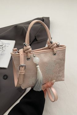 Spring 2025 National Style Handheld Water Bucket Bag - Embroidered Versatile Shoulder & Crossbody Bag