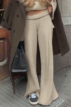 Street Style Ins Pants - All-Season Wear, Trendy Casual Fashion, Versatile for Everyday Outfits, Limited Time Discount
