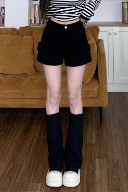 Stylish American Workwear Denim Shorts for Women – Summer Petite Casual Hot Pants, Trendy Street Style for Hot Girls